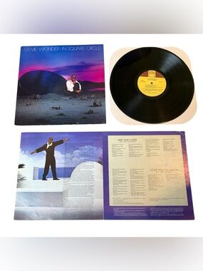 1985 Stevie Wonder - In Square Circle 6134TL Embossed Cover Gatefold W/ Booklet